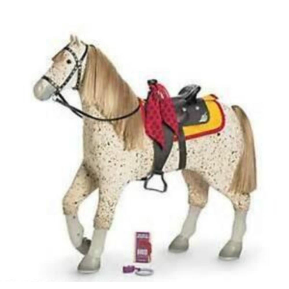 American Girl Saige Horse Picasso & Parade Saddle Stirrups Halter Pad Clicker